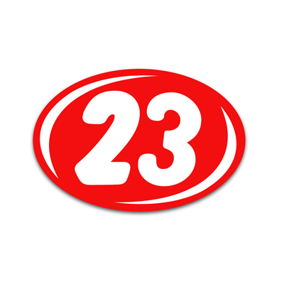 Bold Year Model Signs White and Red {EZ226-WR}