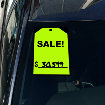 Chartreuse Stick-On Tags {EZ260-CH}