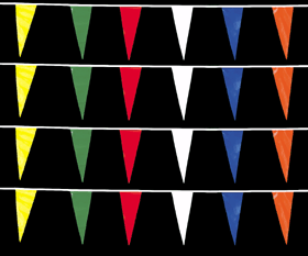 110ft. 6 x 18 Pennants {EZ303}