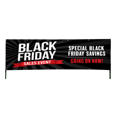Black Friday Banner 3ft. x 10ft.{EZ438-3X10 Black Friday}