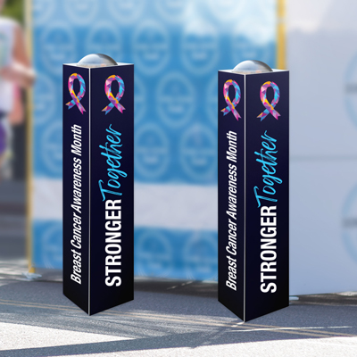 Stronger Together Coroplast Bollard Cover