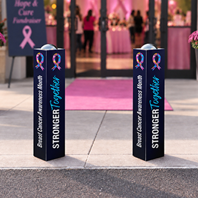 Stronger Together Coroplast Bollard Cover