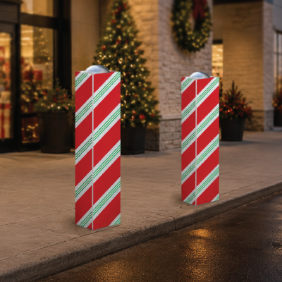 Holiday Coroplast Bollard Cover