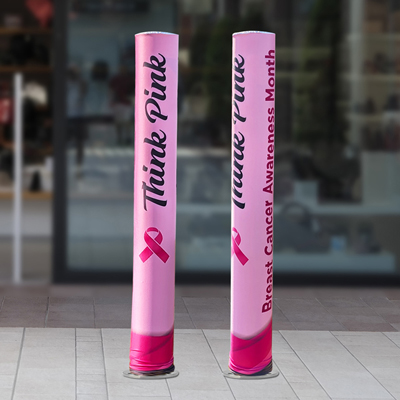 Breast Cancer Awareness Bollard Covers