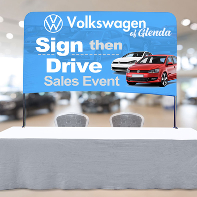 Large Table Top Banner with Table Clamps