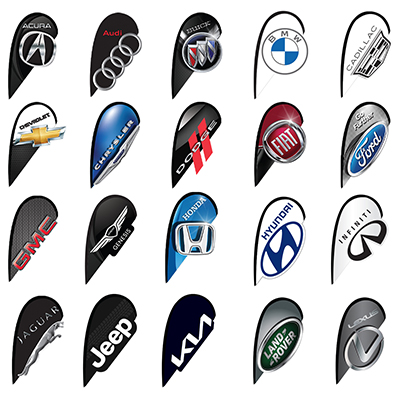 3-D Double Sided Mini Teardrop Flag {EZ964}