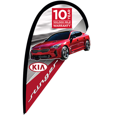3-D Custom Mini Teardrop Flag